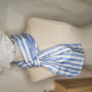 Vintage Coach striped neck ponytail scarf bag